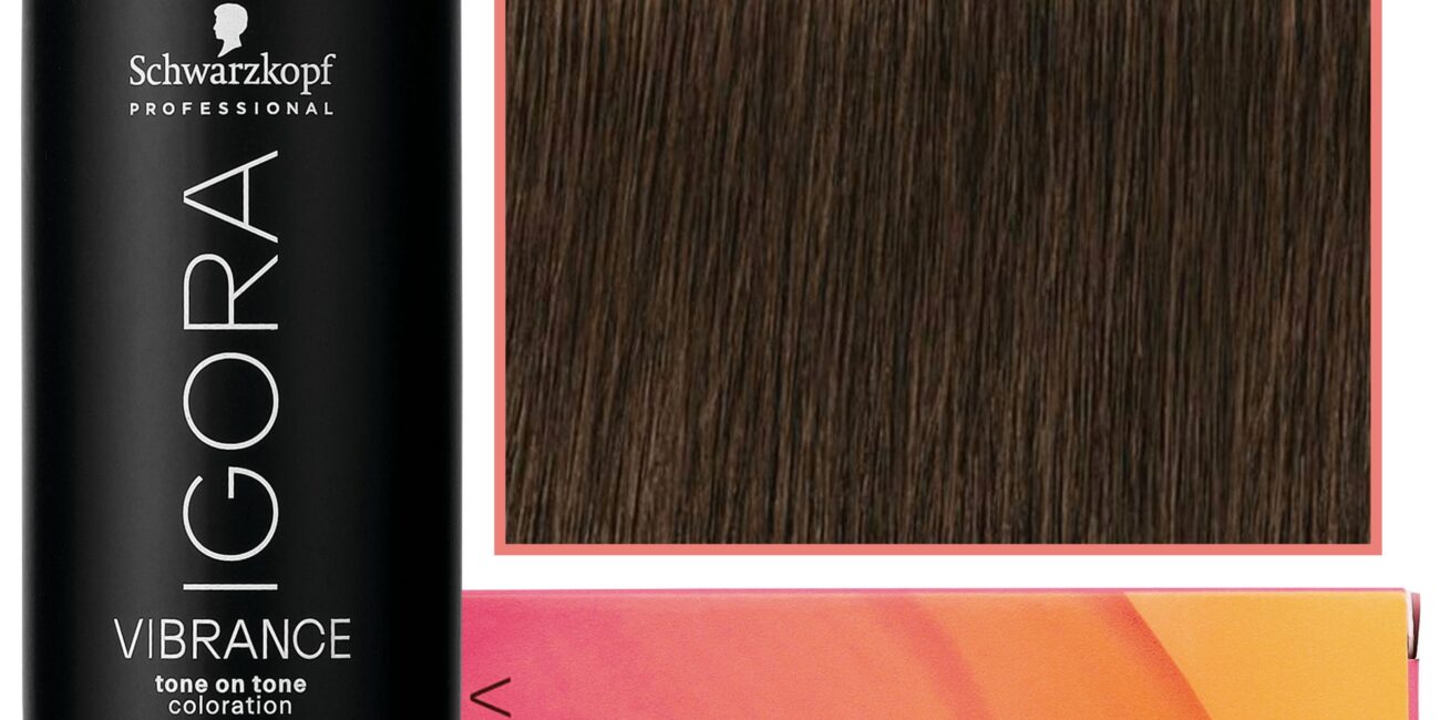 Schwarzkopf Professional Igora Vibrance – półtrwała farba do włosów bez amoniaku, 60ml 5-4 | Jasny Brąz Beżowy