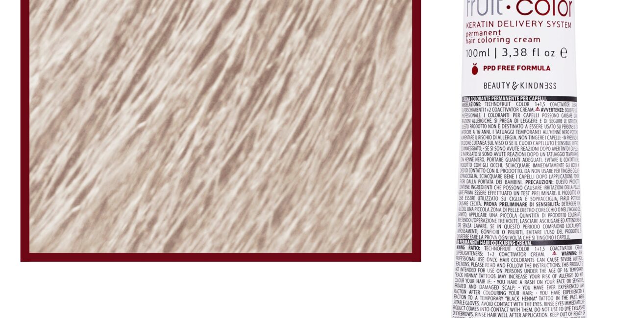 Alter Ego Technofruit Color – farba z keratyną do trwałej koloryzacji włosów, 100ml 9/2 | Bardzo Jasny Blond Irysowy