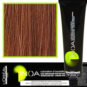 Loreal Inoa farba do włosów głęboki i trwały kolor dodatkowa ochrona włosa 60 ml 6.45 Ciemny Blond Miedziano - Mahoniowy