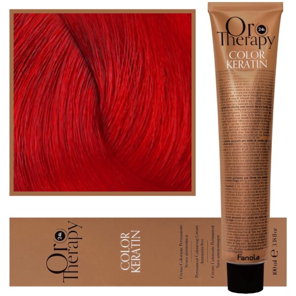 Fanola Oro Therapy - farba do włosów bez amoniaku, pełna paleta kolorów Red | Czerwień