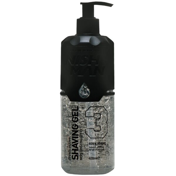 Nishman Shaving Gel 3 Fresh Active Easy Shave - żel do golenia, 400ml