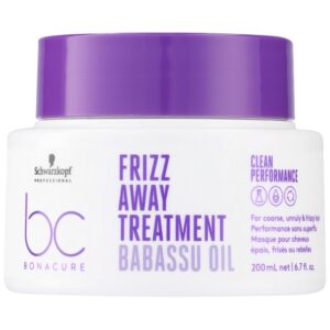 Schwarzkopf BC Frizz Away - maska wygładzająca z keratyną do włosów puszących się i grubych, 200ml