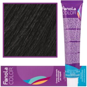 Fanola Crema Color farba - profesjonalny krem koloryzujący, 100 ml 1.0 | Czarny