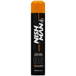 Nishman Hairspray Ultra Hold - extra mocny lakier do włosów, 400ml