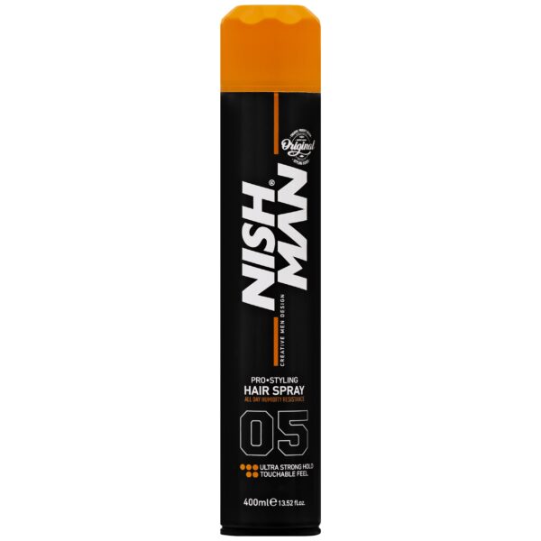 Nishman Hairspray Ultra Hold - extra mocny lakier do włosów, 400ml