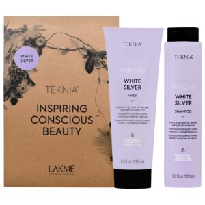 Lakme Teknia White Silver Pack - zestaw do włosów siwych i blond maska 250ml + szampon 300ml