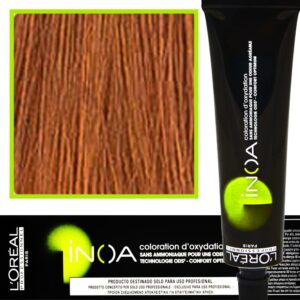 Loreal Inoa farba do włosów głęboki i trwały kolor dodatkowa ochrona włosa 60 ml 7.4 Blond Miedziany