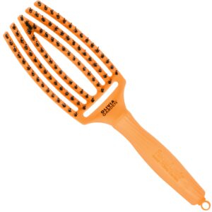 Olivia Garden Finger Brush Combo Medium, szczotka z włosiem dzika do rozczesywania, różne kolory Juicy Orange | Soczysta Pomarańcza