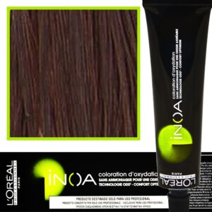 Loreal Inoa farba do włosów głęboki i trwały kolor dodatkowa ochrona włosa 60 ml 4.45 Brąz Miedziano - Mahoniowy