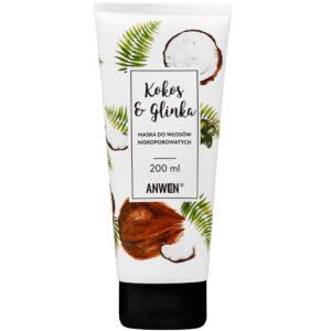 Anwen Kokos i Glinka odżywcza maska do włosów niskoporowatych 200ml