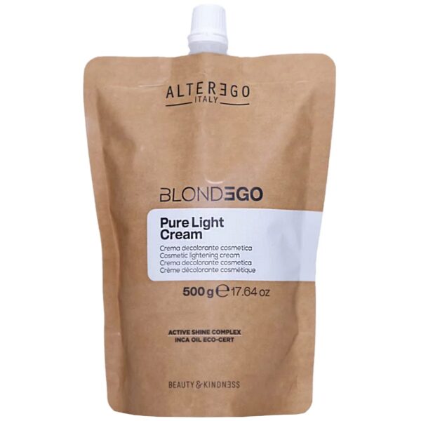 Alter Ego BlondEgo Pure Light Cream - rozjaśniacz do włosów w kremie, 500g
