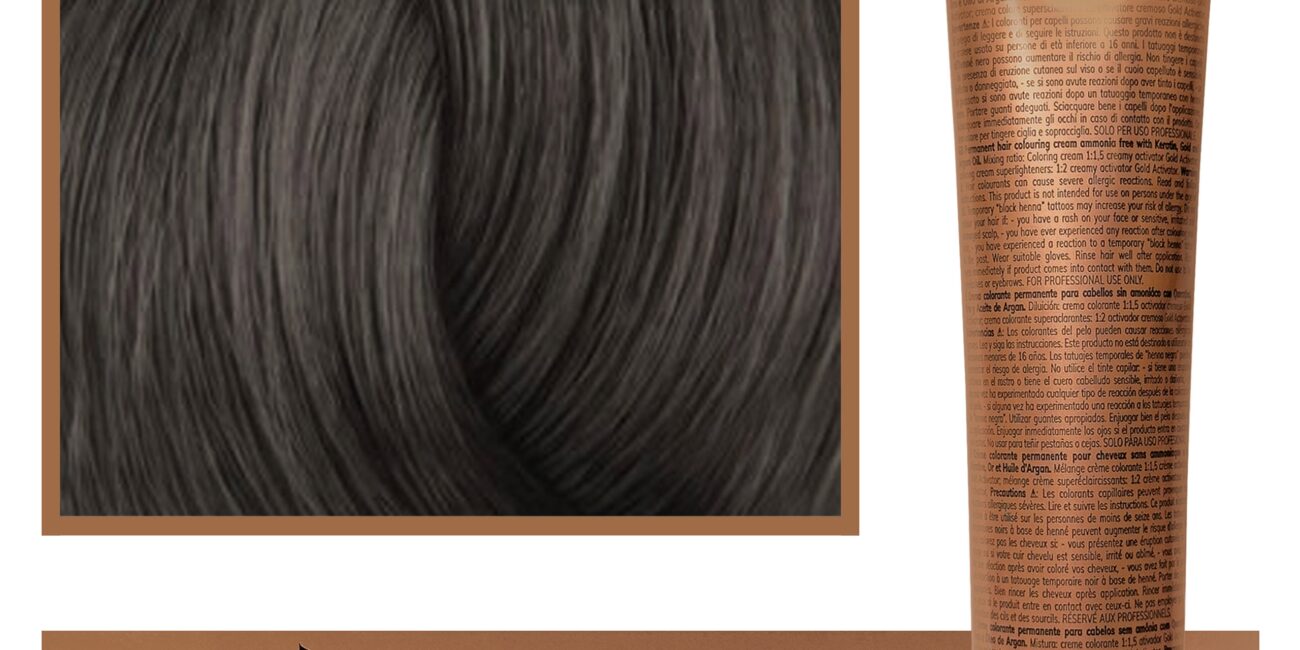 Fanola Oro Therapy - farba do włosów bez amoniaku, pełna paleta kolorów 6,1 | Ciemny Popielaty Blond