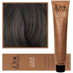Fanola Oro Therapy - farba do włosów bez amoniaku, pełna paleta kolorów 6,1 | Ciemny Popielaty Blond