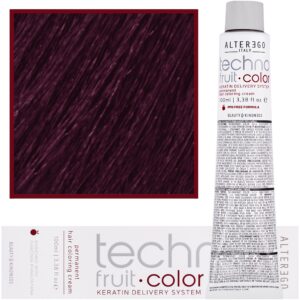 Alter Ego Technofruit Color – farba z keratyną do trwałej koloryzacji włosów, 100ml 6/26 | Ciemny Blond Irysowo Czerwony
