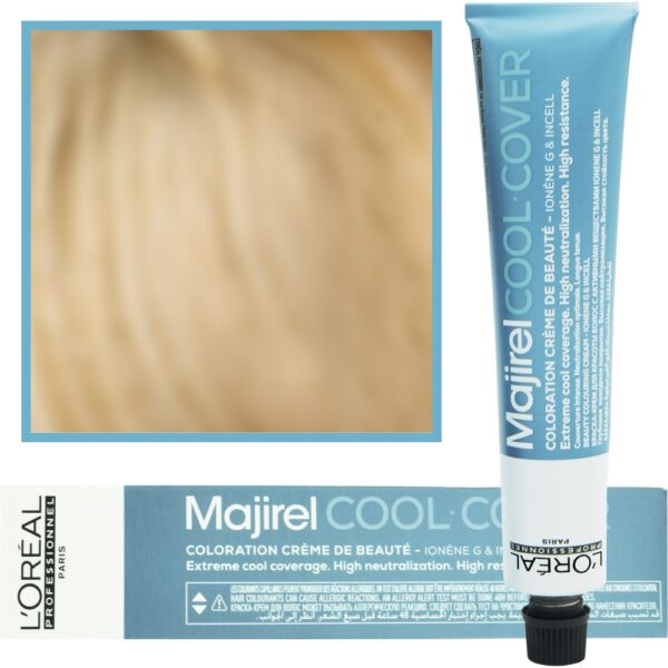 Loreal Majirel Cool Cover - farba zimne odcienie chłodnych blondów, 50ml 10 Bardzo Bardzo Jasny Blond
