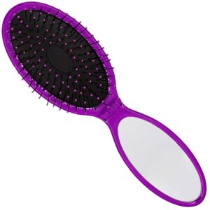 Wet Brush Pop And Go Detangler - szczotka podróżna z lusterkiem Purple | Fioletowy