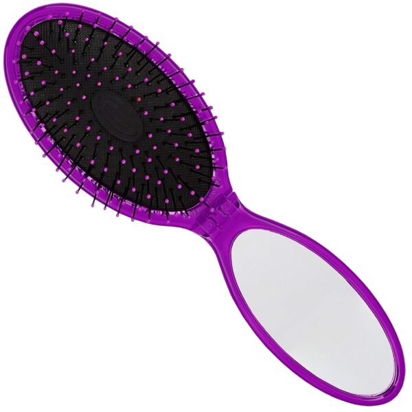 Wet Brush Pop And Go Detangler - szczotka podróżna z lusterkiem Purple | Fioletowy
