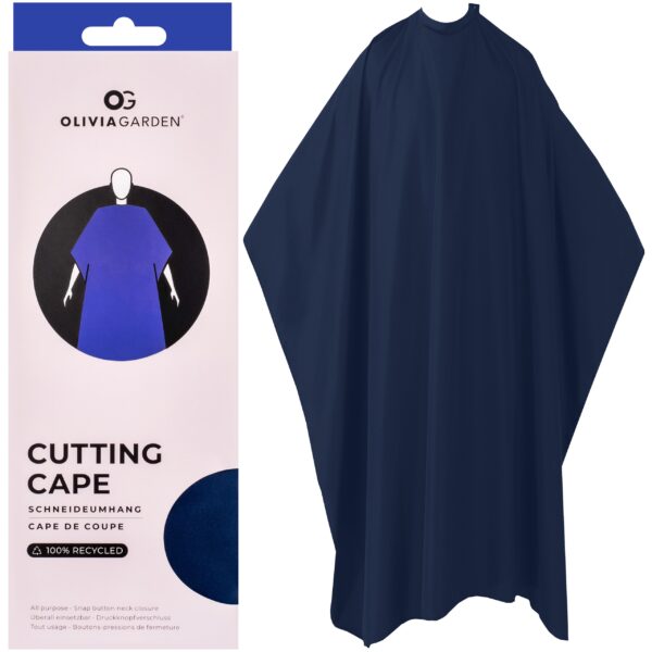 Olivia Garden Cutting Cape - ekologiczna peleryna fryzjerska, różne kolory Blue | Niebieski