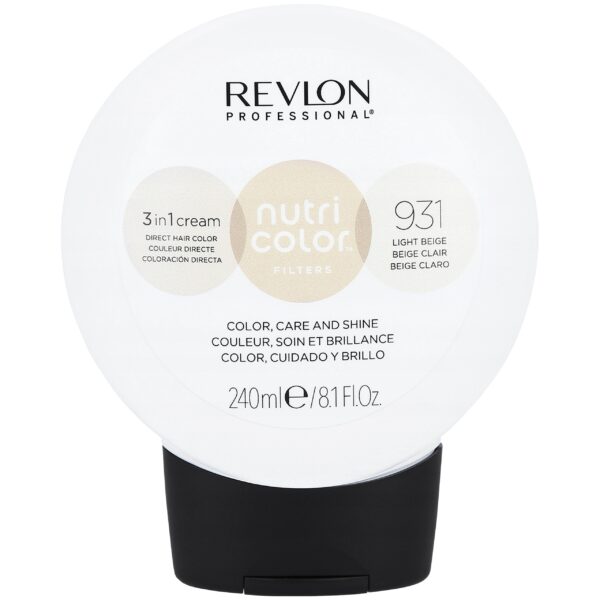 Revlon Nutri Color Mask - Maska koloryzująca do włosów, 240ml 931 Jasny Beż