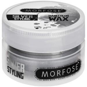 Morfose Hair Color Wax - koloryzujący wosk do włosów, mocny, matowe wykończenie, 100ml Silver | Srebrny