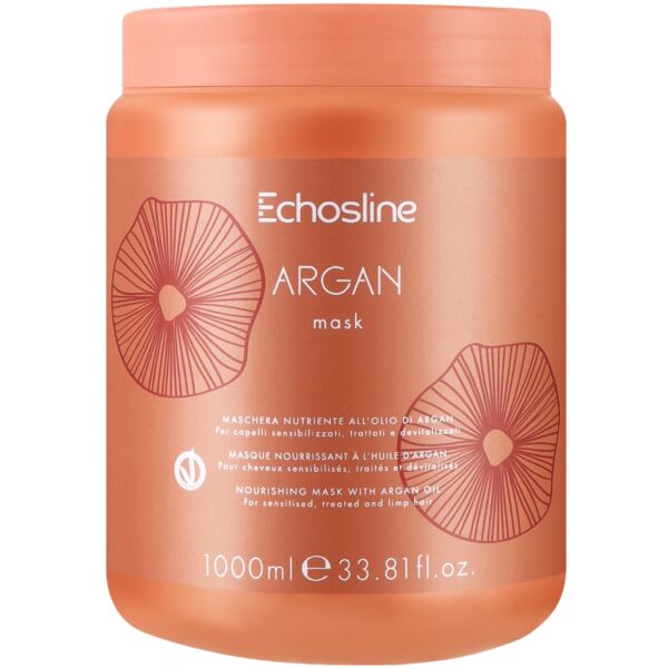 Echosline Argan Mask - maska do włosów z olejkiem arganowym, 1000ml