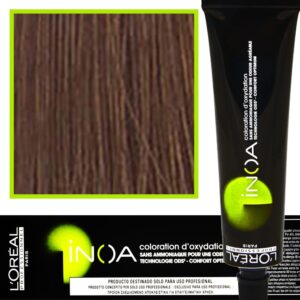Loreal Inoa farba do włosów głęboki i trwały kolor dodatkowa ochrona włosa 60 ml 6.23 Ciemny Blond Opalizująco - Złocisty