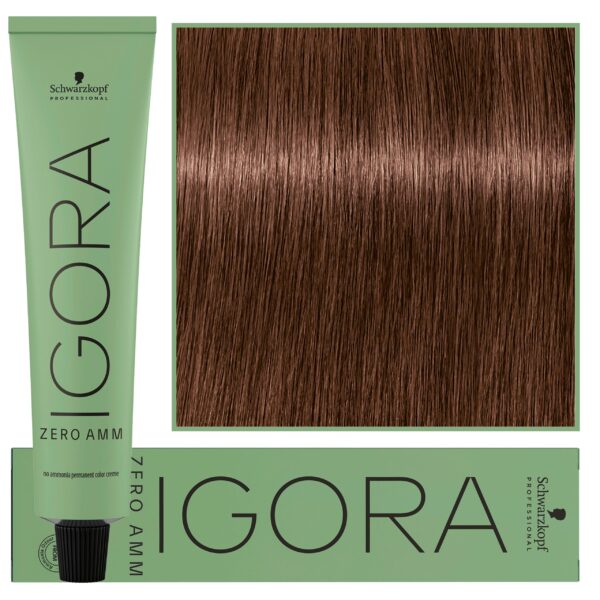 Schwarzkopf Professional Igora Zero Amm - profesjonalna farba do włosów bez amoniaku, 60ml 6-68  |  Ciemny Blond Czekoladowo Czerwony