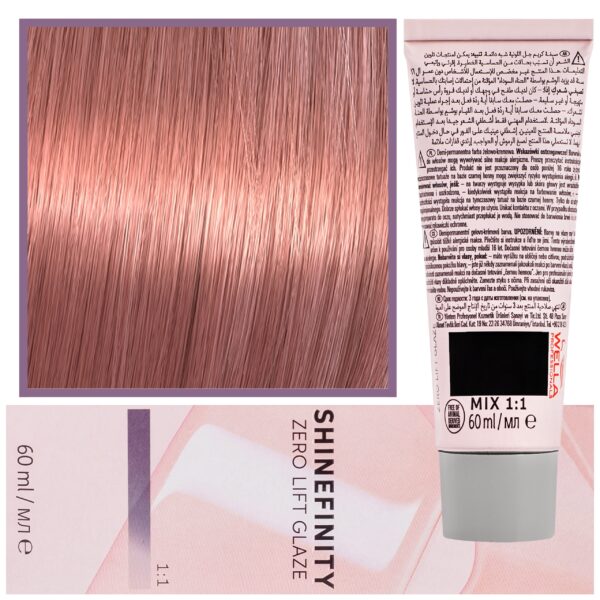 Wella Shinefinity Zero Lift Glaze - profesjonalna farba do włosów, 60ml 07/59 | Średni Perłowy Mahoniowy Blond