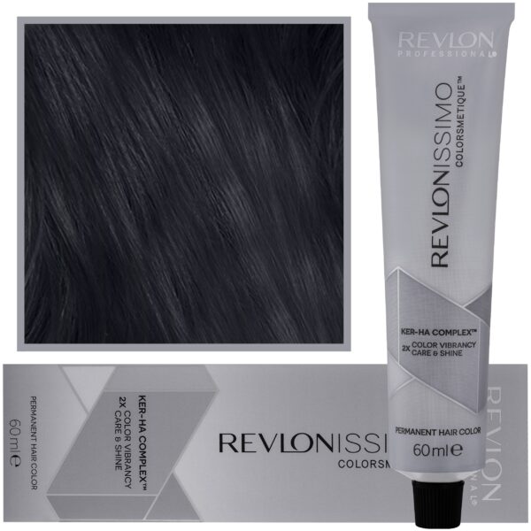 Revlon Revlonissimo Colorsmetique - kremowa farba do włosów, 60ml 2,10 | Niebieska Czerń