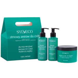Sylveco zimowy zestaw do ciała - puder do kąpieli, 150g + balsam, 150ml + żel, 150ml