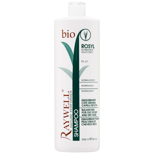 Raywell Bio Rosyl Balancing - szampon do włosów przetłuszczających się i suchych, 1000ml