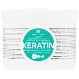 Kallos Keratin Mask - odbudowująca maska do włosów zniszczonych, 500ml