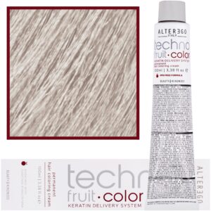 Alter Ego Technofruit Color – farba z keratyną do trwałej koloryzacji włosów, 100ml 11/21 | Super Jasny Blond Fioletowo Popielaty
