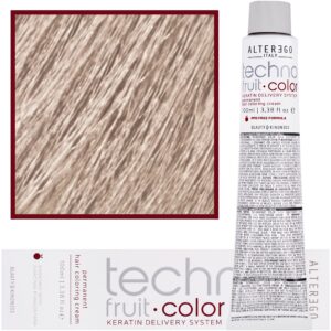 Alter Ego Technofruit Color – farba z keratyną do trwałej koloryzacji włosów, 100ml 11/1 | Super Jasny Blond Popielaty