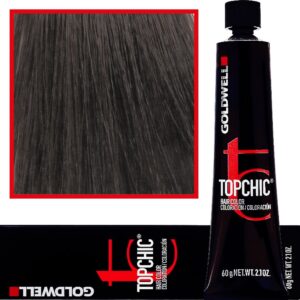 Goldwell Topchic - profesjonalna farba do włosów, 60ml 5-BM Wyrafinowany Matowy Średni Brąz