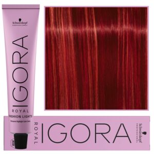 Schwarzkopf Professional Igora Royal Fashion Lights – nadająca blasku farba do włosów, 60ml L-88  |  Czerwony Ekstra
