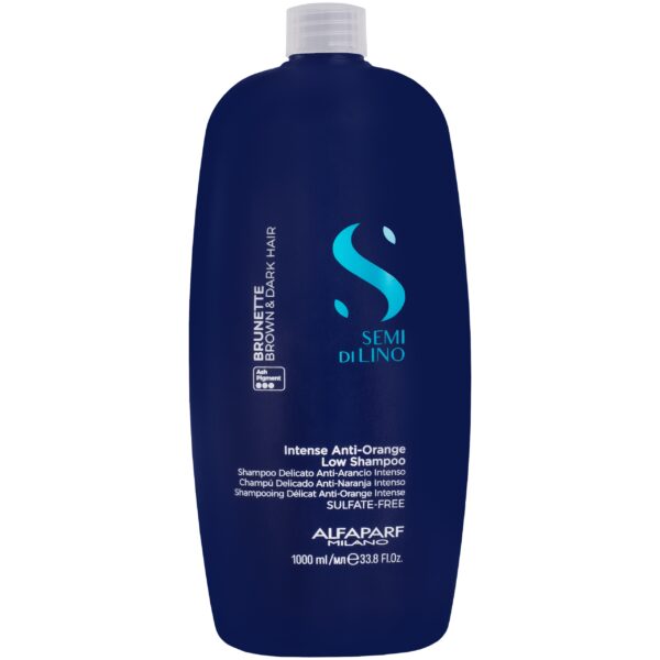 Alfaparf Semi Di Lino Brunette Anti-Orange – szampon do włosów brązowych i ciemnych, 1000ml