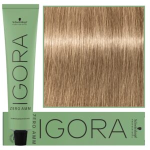 Schwarzkopf Professional Igora Zero Amm - profesjonalna farba do włosów bez amoniaku, 60ml 8-0  |  Jasny Blond Naturalny