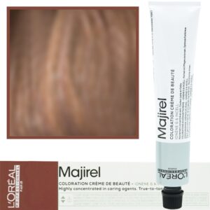 Loreal Majirel - profesjonalna farba do włosów, paleta kolorów, 50ml 6.32 Ciemny Blond Złocisto-Opalizujący