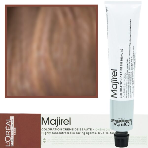 Loreal Majirel - profesjonalna farba do włosów, paleta kolorów, 50ml 6.32 Ciemny Blond Złocisto-Opalizujący