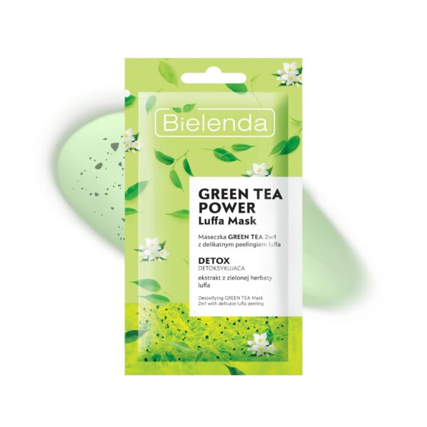 Bielenda Luffa Mask Maseczka Green Tea 2w1 z peelingiem luffa detoksykująca