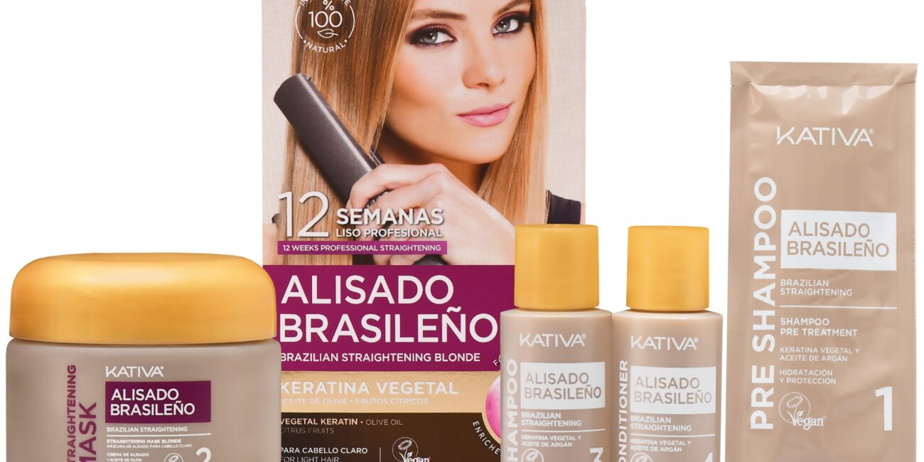 Kativa Alisado Brasileno Blonde Kit - brazylijski zabieg prostujący włosy blond i rozjaśniane