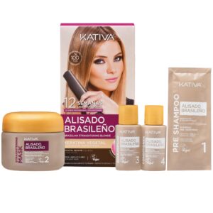 Kativa Alisado Brasileno Blonde Kit - brazylijski zabieg prostujący włosy blond i rozjaśniane