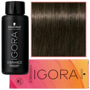 Schwarzkopf Professional Igora Vibrance – półtrwała farba do włosów bez amoniaku, 60ml 5-1 | Jasny Brąz Cendre
