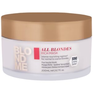 Schwarzkopf BlondMe All Blondes Rich Mask - maska do włosów z proteinami kaszmiru 200ml