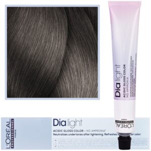 Loreal Dia Light - profesjonalna farba do włosów, 50ml 7.11 Blond Popielaty Głęboki
