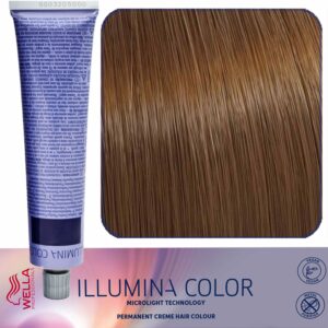 Wella Illumina Color - profesjonalna farba do włosów, 60ml 7/75 - Średni Blond Brązowo Mahoniowy
