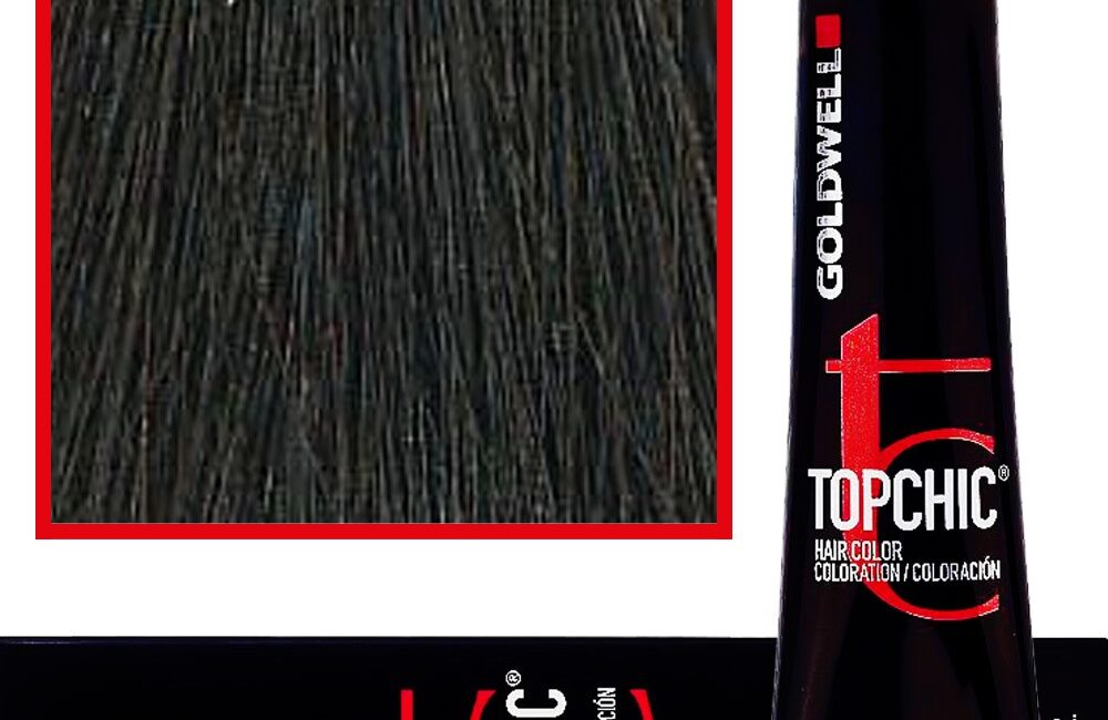 Goldwell Topchic - profesjonalna farba do włosów, 60ml 4-NA Naturalny Popielaty. Średni Brąz