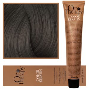 Fanola Oro Therapy - farba do włosów bez amoniaku, pełna paleta kolorów 7,1 | Popielaty Blond