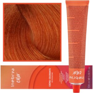 Inebrya Color - farba krem koloryzujący do włosów, 100ml 8/34 | Jasny Złoty Miedziany Blond